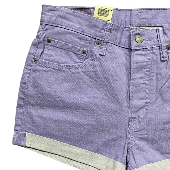 Levi’s 501 Cuff Lavender Shorts Mid Rise W30 NWT - Picture 3 of 8